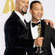 Common and John Legend pose for pictures after winning the Oscar for Best Original Song for “Glory” from the movie Selma Feb. 22, 2015, in Hollywood, Calif.
Jason Merritt/Getty Images